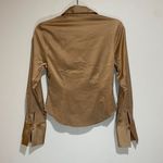 Abercrombie & Fitch NEW S Satin Ruched Button Down Collared Long Sleeve Top Photo 9