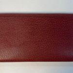 Valentino Garavani Burgundy Leather Long Bifold Flap Wallet Photo 1