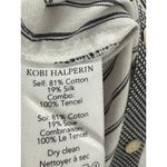 Kobi Halperin Button Down Shirt Women Small Black White Striped Collar Flare Photo 7