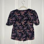 Cinq à Sept Cinq a Sept Snapdragon Keira Silk Floral V-Neck Blouse Short Sleeve Small Top Photo 10