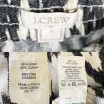 J.Crew  Casual Pants Linen Geometric Print Black Cream 10 Pockets Photo 6