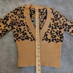 NBD NEW Small NWT Cheetah Print Cropped Low Cut Sweater Brown Black Animal Print Photo 7