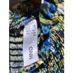 Mango   MNG Tapestry Long Sleeve Mini Dress‎ Floral Flowers Blue Yellow Size 2 Photo 5