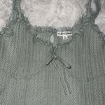For Love & Lemons Knit Crop Tank Top Color Sage Green Size XL P2P 15” NWOT Photo 4