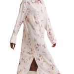 H&M NWT ~ Long Pink Floral Side Slits Summer Shirt Dress by H & M ~ Women's LARGE Photo 1