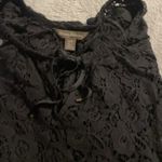 Tommy Bahama Black Crochet Long Sleeve Lace Top Small Coquette Whimsygoth Swim Photo 4