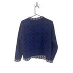 L.L. Bean Vintage Women's Medium Fair Isle Winter‎ Blue Knit Sweater Winter Black Photo 5