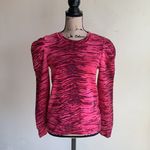 Pam & Gela Revolve  Pink Tiger Print Sweatshirt Sz P Photo 5
