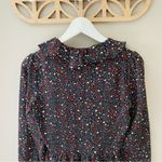 Madewell  Silk Ruffle Wrap Blouse Starry Night Print Sz XS Photo 9