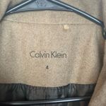 Calvin Klein  womens size 4 pea coat small wool blend tan tie hooded business pr Photo 1