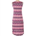 Design History Anthropologie  pink abstract print midi dress size large Photo 1