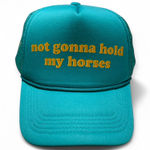 Not gonna hold my horses trucker hat Blue Photo 0
