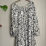 Old Navy Floral-Print Waist-Defined Bracelet-Sleeve Midi Dress Photo 10