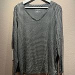 Talbots New Women’s V Neck Striped Sparkle T Shirt Long Sleeve Size 3X NWT Photo 1