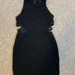Topshop Black Side Cage Cutout Bodycon Dress Photo 2
