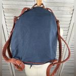 G.H. Bass &Co. G.H. BASS & CO Canvas & Leather Nautical "Love" Backpack Washed Navy Photo 5