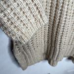 Anthropologie Field Flower Cream Waffle Weave Knit Sweater Crew Neck W1367 Sz M Photo 3