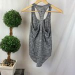 Lululemon  Gray & White Striped Racerback Athletic Tank Top 6 Photo 3
