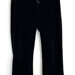 Jones New York Sport Women Large Black Velvet Wide Sweatpant Casual Athleisure Photo 0