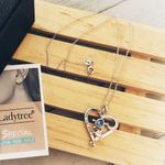 Sea Turtle I Love You Forever Sterling Silver CZ Necklace Blue Photo 1