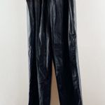 Commando Belted Paperbag Waist Cropped Faux Leather Pants Black Medium Photo 7