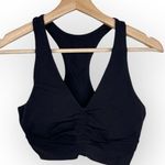 Zella Women's Black Ruched Racerback Sports Bra Size S Medium Support New Photo 0