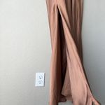 Fame and Partners NEW Dress Francois Bronze Satin Draped Maxi Gown Size 14 Photo 5