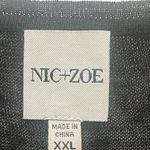 Nic+Zoe Featherweight Striped Tank Size XXL In Black Multi Linen Blend NWT Photo 3