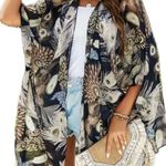 Boutique Earthy Toned, Boho, Peacock Design, Cover-Up Photo 1