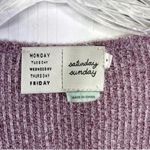 Anthropologie | SATURDAY SUNDAY Tie Front Ribbed Pullover Sweater Medium Photo 2