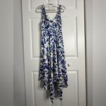 Alexis  x‎ Target Women’s XS Sleeveless Elegant Floral Midi Cocktail Blue Dress Photo 2