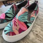 Sperry Pink and Green Tropical Print Sneakers Photo 0