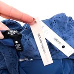 AQUA Swim Womens Navy One-Shoulder Monokini Beachwear One-Piece Swimsuit Photo 5