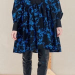 NWT MUNTHE Naim Silk Cotton Black Blue Long Sleeve Cocktail Designer Dress XS Size undefined Photo 0