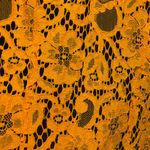 MSGM Womens Orange Lace Sleeveless Dress Made In Italy Size 42 US M Photo 4