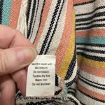 Beach Life by Ladra White Multicolor Striped Long Sleeve Hooded Poncho Hoodie Size XS Photo 4