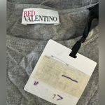 $250 NEW RED Valentino Grey Varsity Shirt Sheer Mesh Sleeves M S Gray Size M Photo 3
