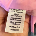 Sundance  Floral Duck Down Blue Pink Puffer Coat Photo 2