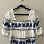 MODA INTERNATIONAL Grecian Embroidered Floral Cotton Dress, Size 2 Blue Photo 2