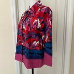 Vtg Choices Jacket Purple/Red Multi Collared Buttons Bead Trim 3/4 Sleeve, Sz M Multiple Size M Photo 4