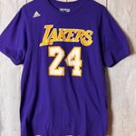 Adidas  LA Lakers  Crew Neck Short Sleeve Purple T-Shirt Sz M Photo 1