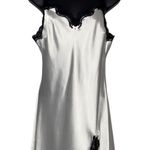 Victoria's Secret Fairy Bridal White Chemise Slip Dress with Black Lace Lingerie Elegant Dainty Photo 0