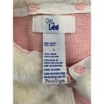 Ms. Lee Women’s L Cardigan Faux Fur Collar Pink Plaid Snowflake Beaded Knit Size L Photo 5