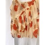 Free People  Melbourne Ruffle Ribbed Tank Frilly Floral Tiered Fairy Size Medium Photo 4