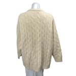J.Crew Cream White Relaxed Cable Knit Pocket Long Sleeve Cardigan Sweater XS Photo 1
