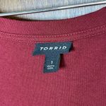 Torrid Red Plus Size Casual Plain Classic Shirt Size 1 Photo 2