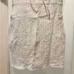 SheIn LWD White Textured Mini Dress Ties in front off or on shoulder Dainty Photo 2