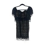 Stone Cold Fox Dress Womens XS Small Iowa Off The Shoulder Black Lace Overlay Photo 1