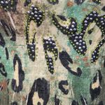 Daytrip Green & Tan Subliminal Animal Print Flutter Sleeve Sweater Size Medium Photo 4