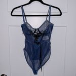 Yandy NWT  X Lana Rhoades Denim Pipe Dream Bodysuit Photo 4